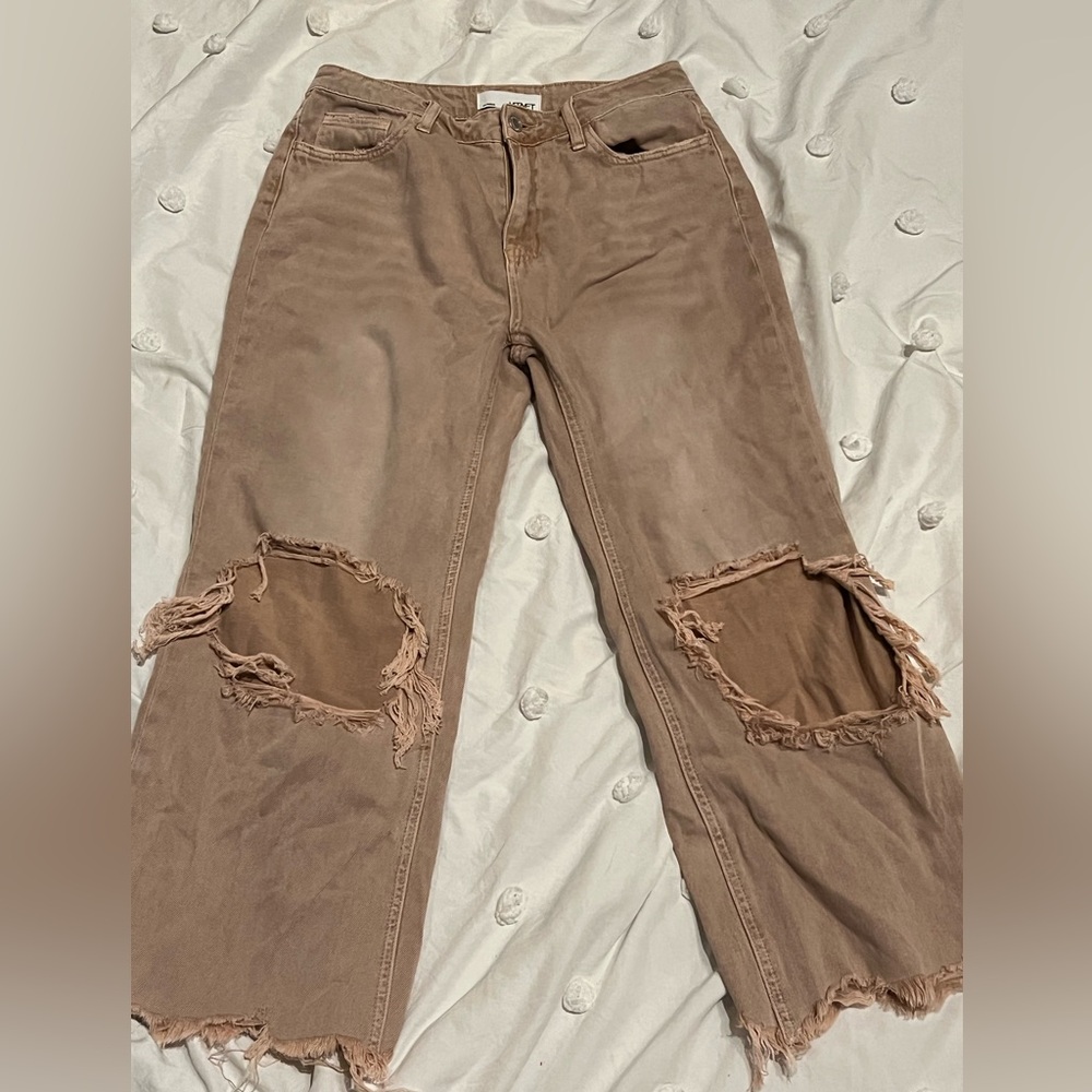 Vervet Kiss of California 90’s High Rise Crop Flair Blush Women Jeans.